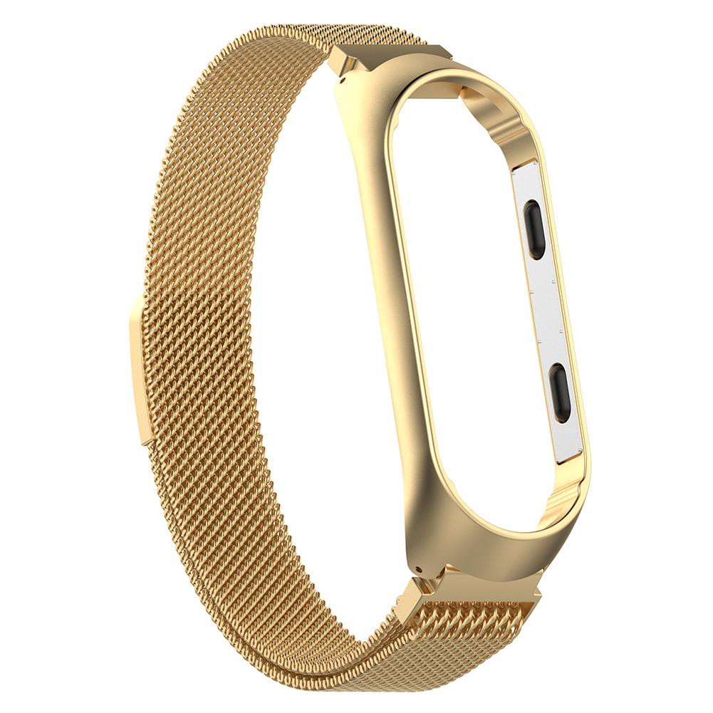 [Chất lượng cao] Dây đeo bằng thép không gỉ Milanese w / Frame cho Xiaomi MI Band 3 L