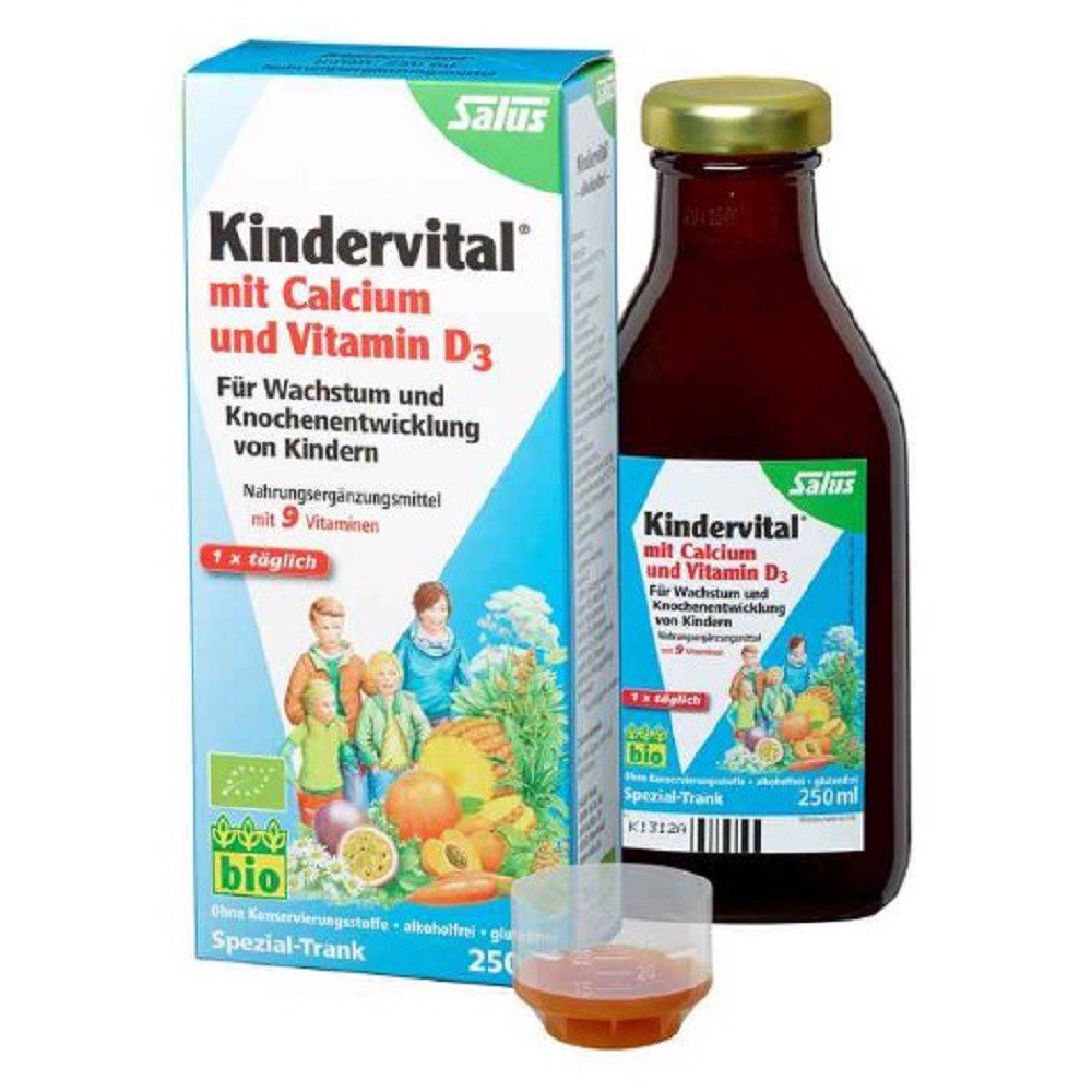 Canxi hữu cơ Kindervital + Vitamin D3 [ hàng Đức ]