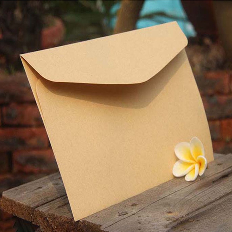 Set 10 Phong Bì Thư 9 '' x 6 '' Bằng Giấy Kraft In Chữ Thank You