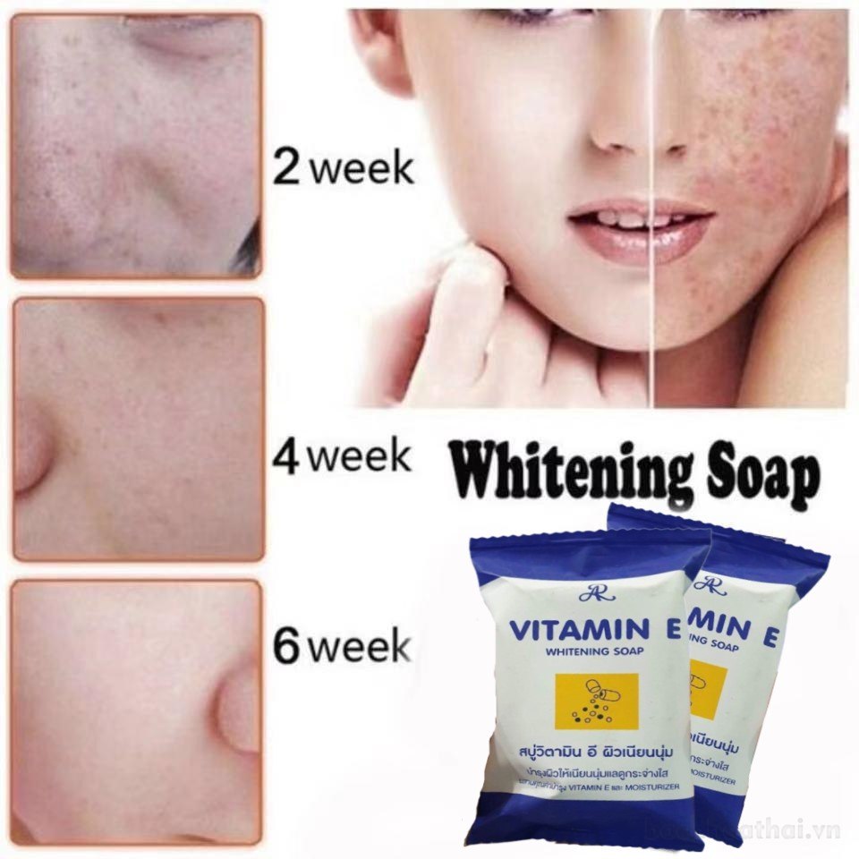 Xà phòng tắm dưỡng da mặt và body AR vıtamın E Whitening Soap Thái Lan