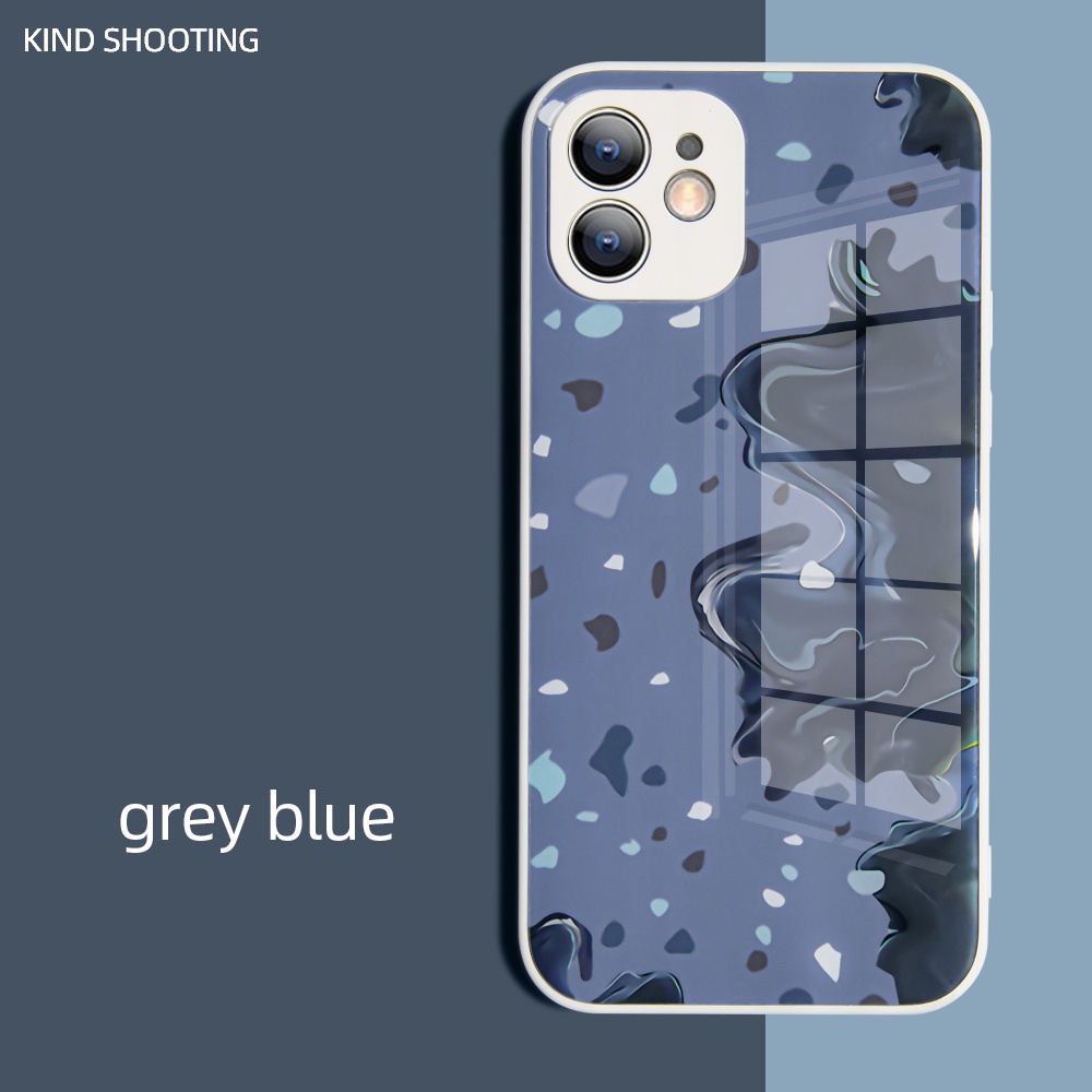 Ốp Điện Thoại Mặt Kính Cường Lực Dạng Lỏng Chống Sốc Sang Trọng Cho IPhone 11 12 13 Pro X XR XS Max 7 8 Plus Mini SE2