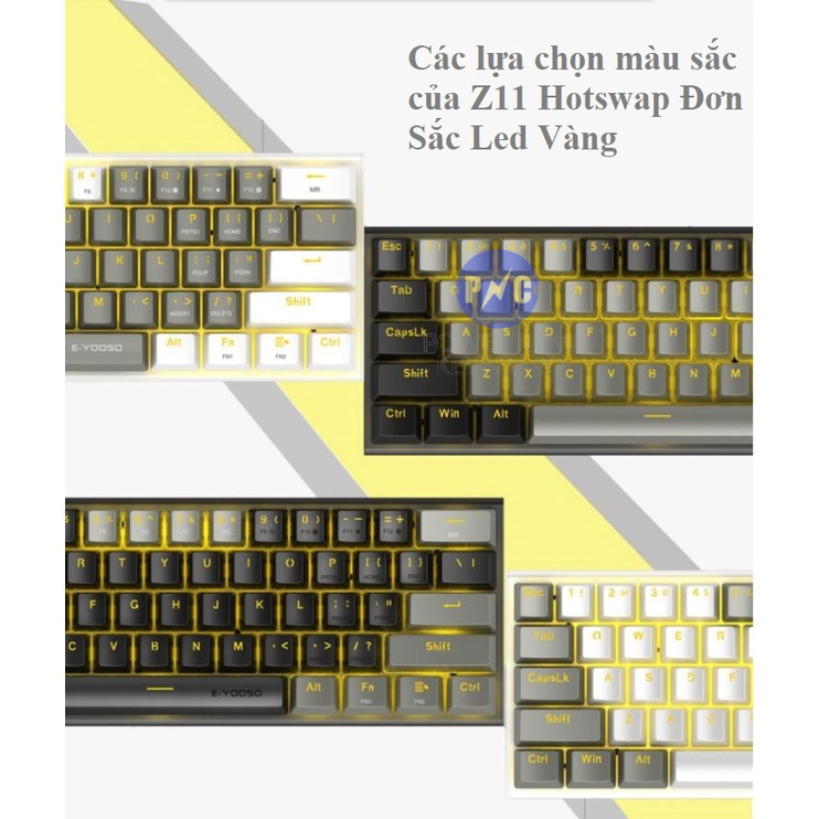 Chính Hãng - Bàn Phím Cơ HOTSWAP Led RGB & Đơn Sắc E Yooso Z11
