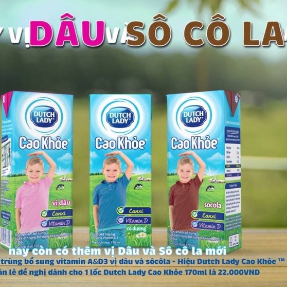 [MUA 8 TẶNG 1] Combo 8 hộp sữa tươi cao khỏe Dutch Lady Fresh180ml.