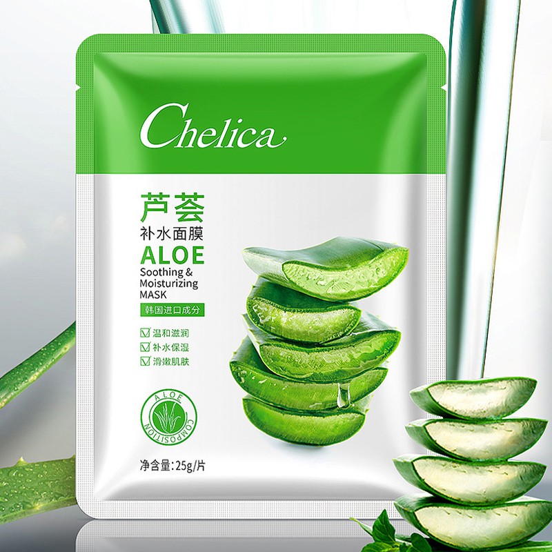 Chelica Aloe Vera Mặt nạ dưỡng ẩm Invisible Mặt nạ dưỡng ẩm Hyaluronic Acid Mỹ phẩm Chăm sóc da dưỡng ẩm tự nhiên Mặt nạ dưỡng ẩm tự nhiên