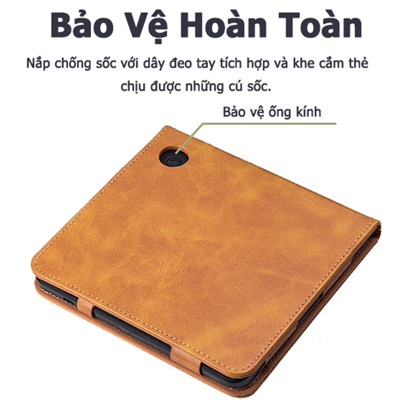 Miimall Bao Da PU Kobo Libra 2 Nắp Lật Nam Châm Có Ngăn Đựng Thẻ Cho Kobo Libra 2 7 Inch Kobo Libra 2 2021