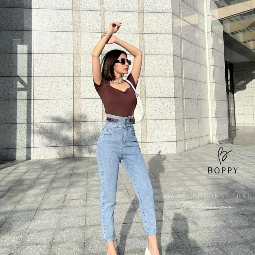 Quần jean nữ baggy lưng cao quần bò nữ cạp cao ống đứng phong cách hàn quốc HN Clothing Q8 | BigBuy360 - bigbuy360.vn