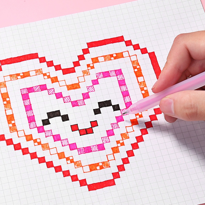 Bút gel Resun ngòi 0.5mm viết calligraphy TOGU bút viết tiêu đề sổ tay bullet journal nhiều màu cao cấp mau khô 12 màu