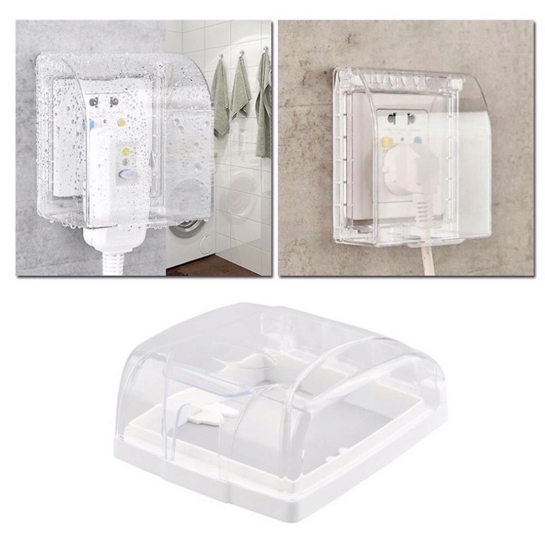 [hàng mới] Hộp chụp ổ điện dán tường an toàn - Hộp Che, Đậy Ổ Điện Gắn Tường Bảo Vệ An Toàn Cho Trẻ Nhỏ, Chống Nước