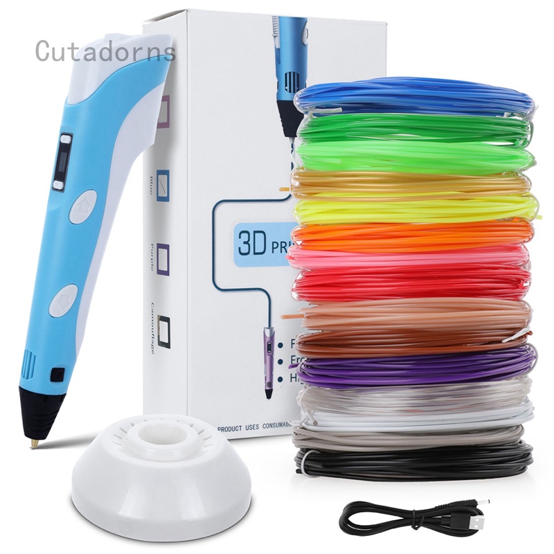 Bộ Bút 3D + Bút 3D + Màn Hình LCD 15 Màu 3D Cho Trẻ Em DIY
