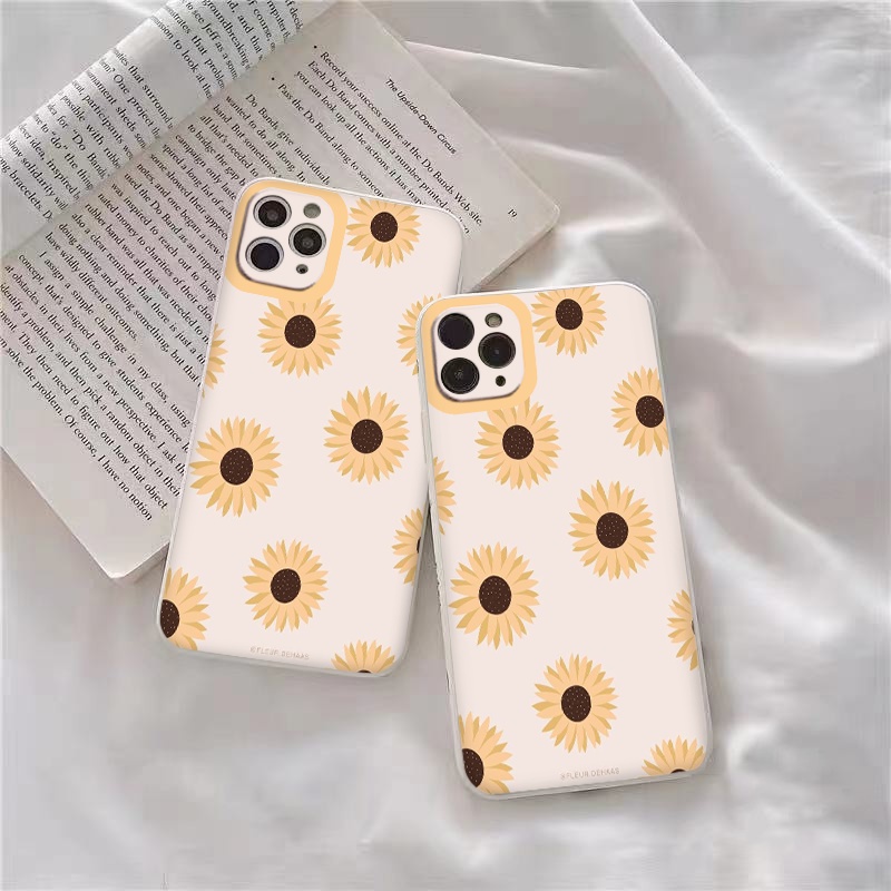 [ TẤT CẢ DÒNG MÁY ] ỐP LƯNG IPHONE SUN FLOWER BẢO VỆ CAMERA Ốp điện thoại vuông HOA HƯỚNG DƯƠNG đủ mã 6 đến 13 promax
