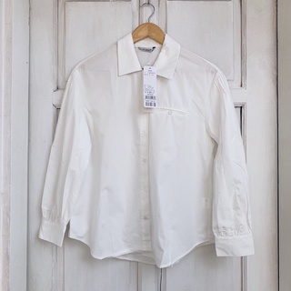 Áo sơ mi trắng oversized tay bồng dư xịn