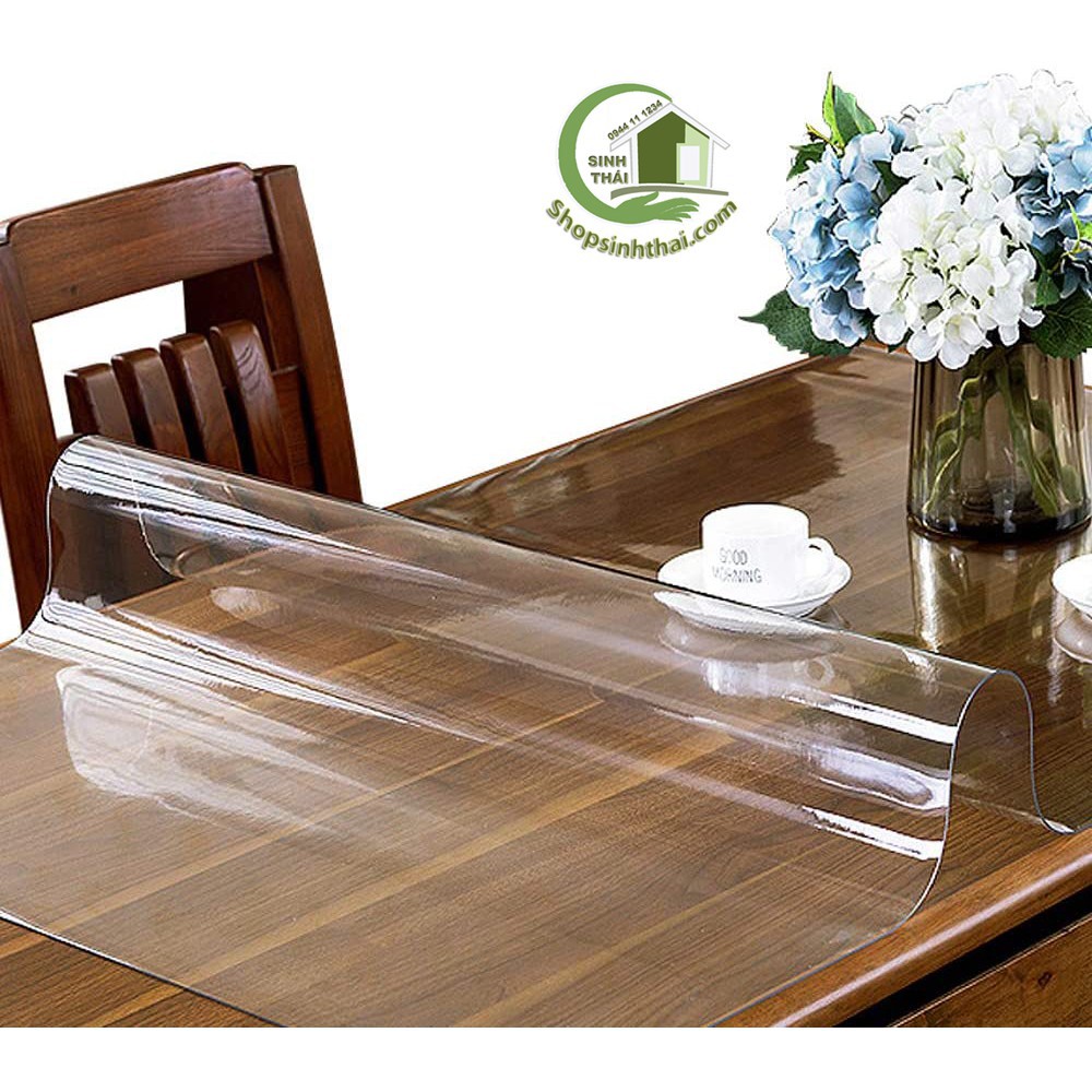 [ 75cm x 1,4m ] Khăn Trải Bàn Nhựa Trong Suốt - Kính Nhựa PVC Chống Thấm Nước