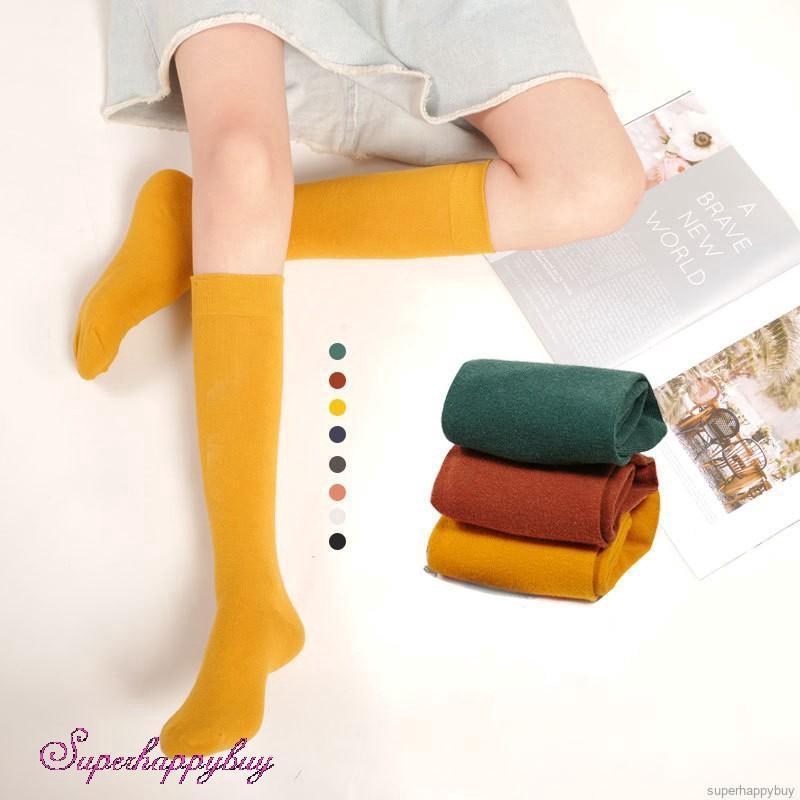 Đôi tất chân co giãn màu trơn thời trang nữ