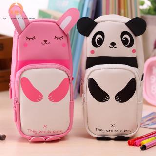 Abh Túi Đựng Bút Họa Tiết Hình Con Gấu Trúc Con Thỏ Đáng Yêu Dùng Cho Trường Học