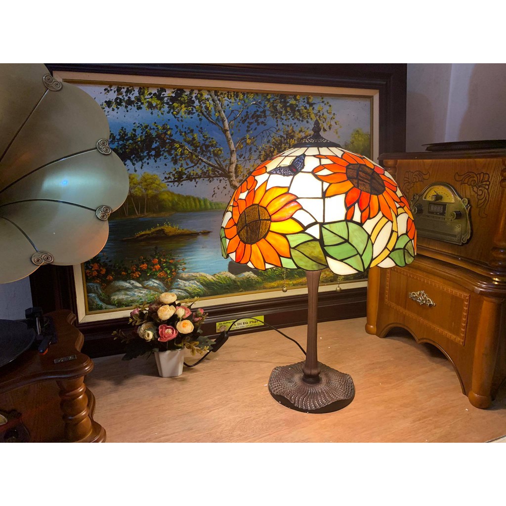 Đèn phong cách cổ tiffany 45cm- đèn tiffany chuồn chuồn