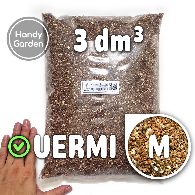 3dm³ Đá Vermiculite  size 5-8mm, 3-5mm, 1-3mm, 0.2-1mm | Handy Garden