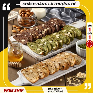 Bánh ngũ cốc nướng ăn kiêng Biscotti, bánh ngũ cốc không đường nguyên cám 3 vị
