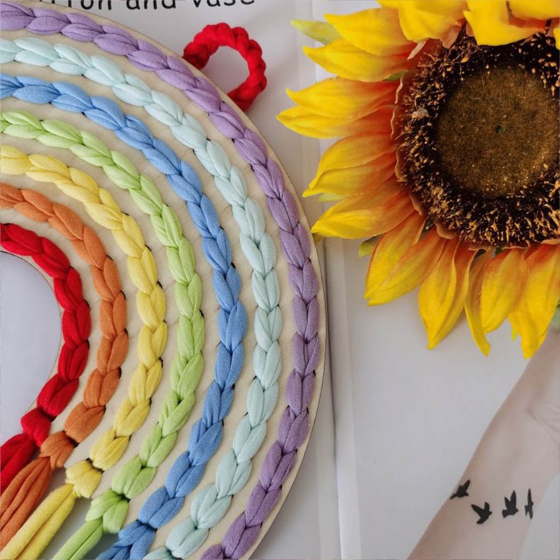 Phụ Kiện Kẹp Tóc / Dây Buộc Tóc / Nơ Màu Cầu Vồng Treo Tường Trang Trí Dành Cho Bạn Gái Hol