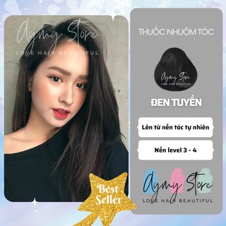 Thuốc Nhuộm Tóc  ĐEN TUYỀN Không Tẩy nhuộm trên tất cả nền tóc - AYMY