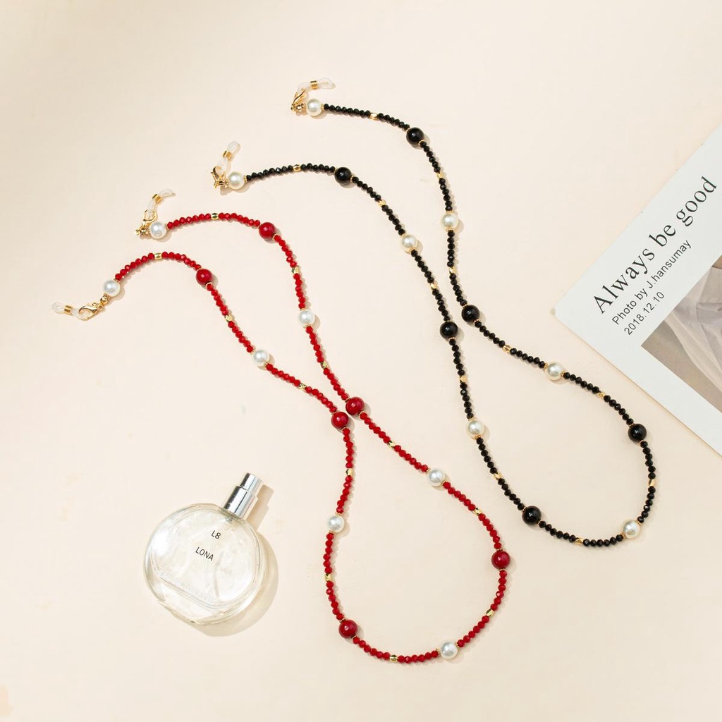 AROMA Dây Đeo Mắt Kính Đính Pha Lê Thời Trang Cho Nam Nữ