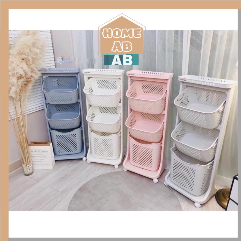 Kệ Đựng Đồ Đa Năng 3 Tầng Việt Nhật Có Bánh xe Di Chuyển