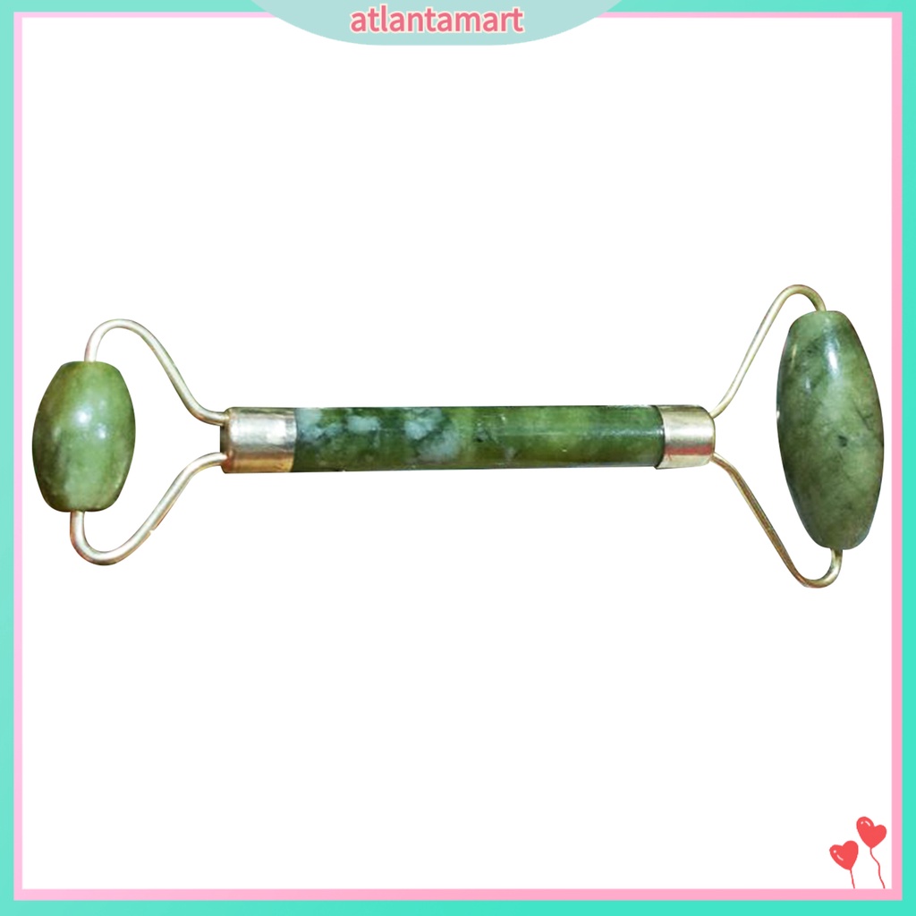 [Hàng mới về] Dụng cụ lăn mát xa thiết kế hai đầu bằng ngọc bích giả giúp nâng cơ mặt và làm thon gọn mặt