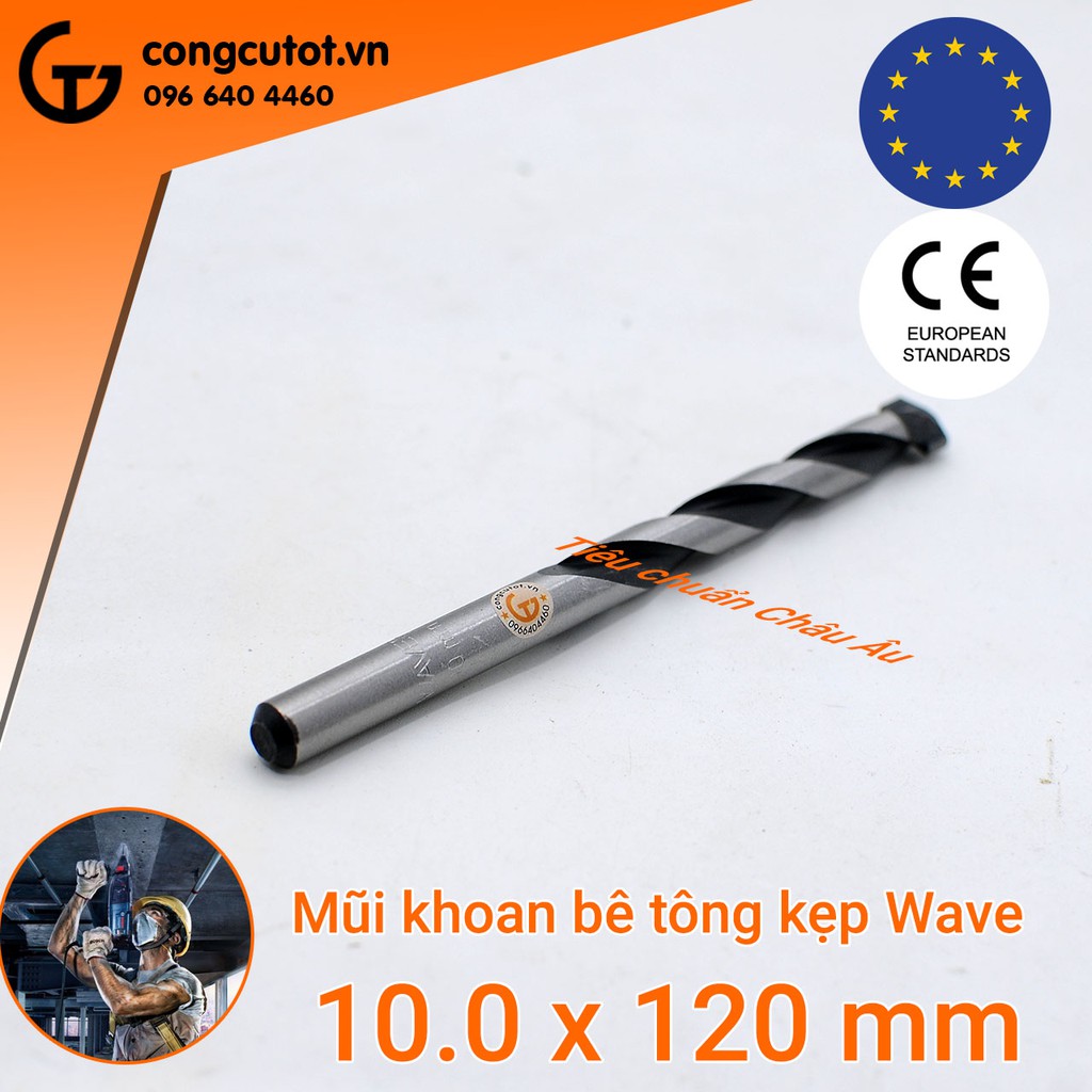 Mũi khoan Beton Kẹp Waves W500