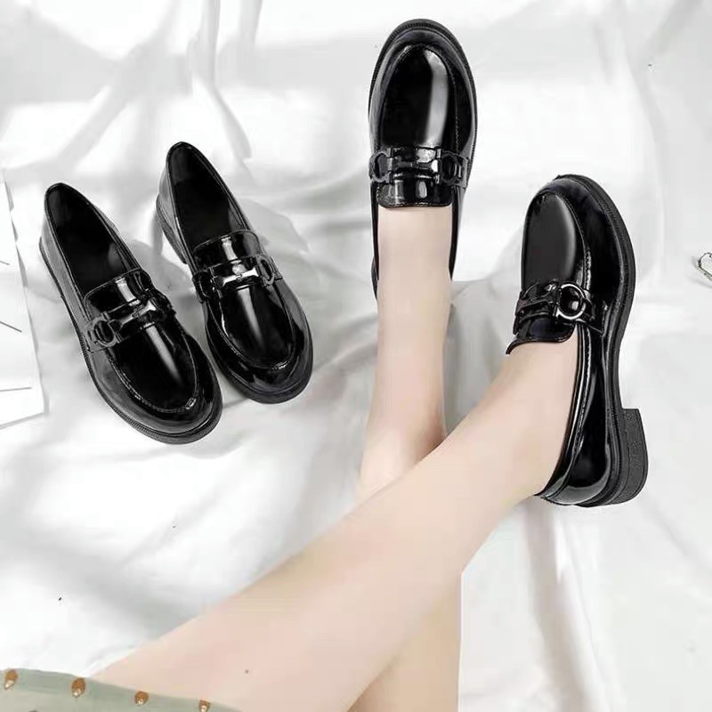 (ORDER) Giày oxford cao gót 6cm khoá đen BIG SIZE 35-43 | BigBuy360 - bigbuy360.vn