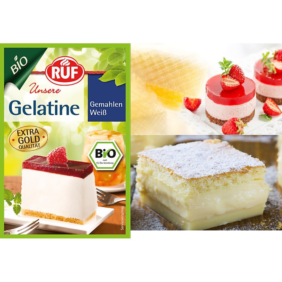 Bột Gelatin RUF Hữu Cơ Nhập Khẩu Úc Làm Thạch Rau Câu