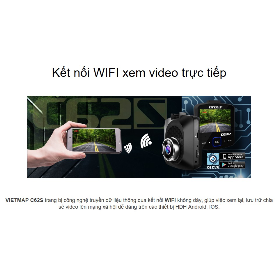 [HỖ TRỢ LẮP ĐẶT] CAMERA HÀNH TRÌNH VIETMAP C62S (TẶNG KÈM THẺ NHỚ 64GB) | BigBuy360 - bigbuy360.vn