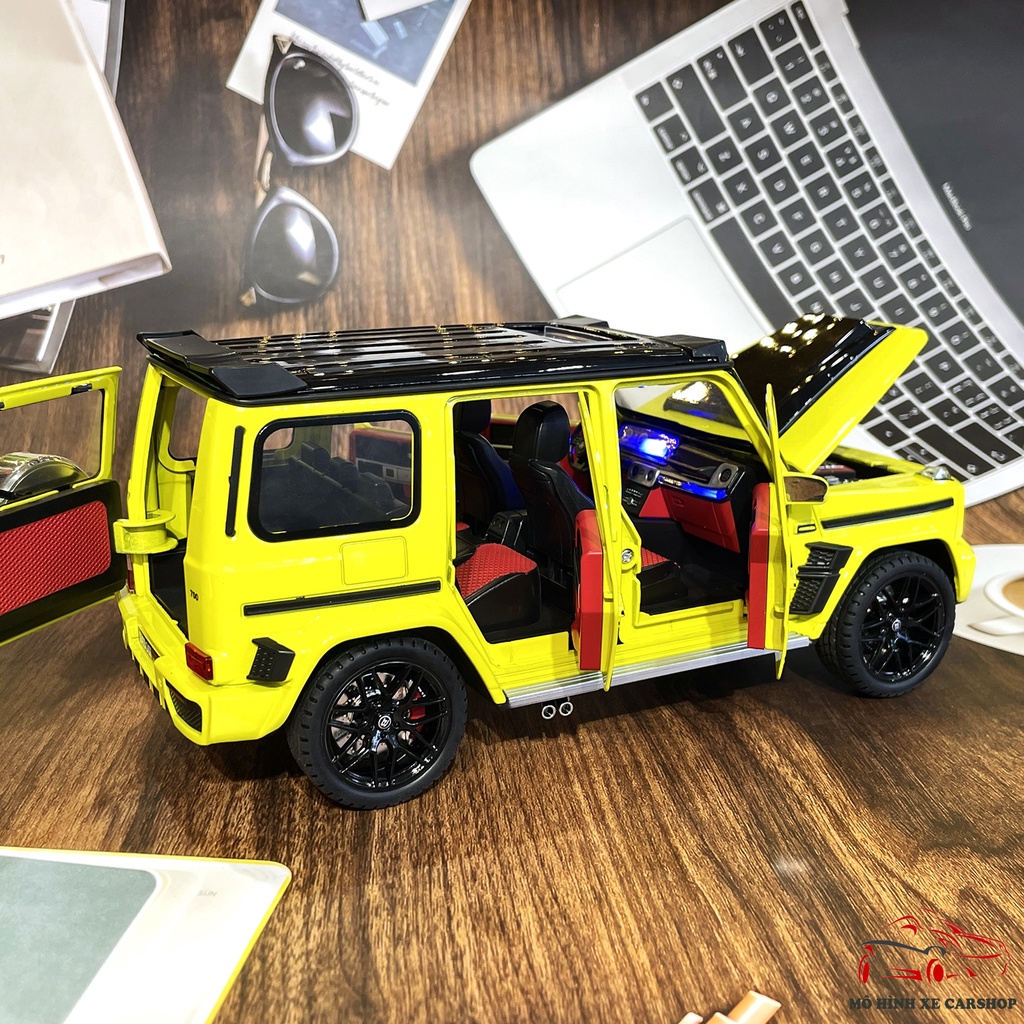 Mô hình xe hợp kim Mercedes-Benz G700 Babosi tỉ lệ 1:18 dài 30cm hãng Weituo Carshop màu vàng