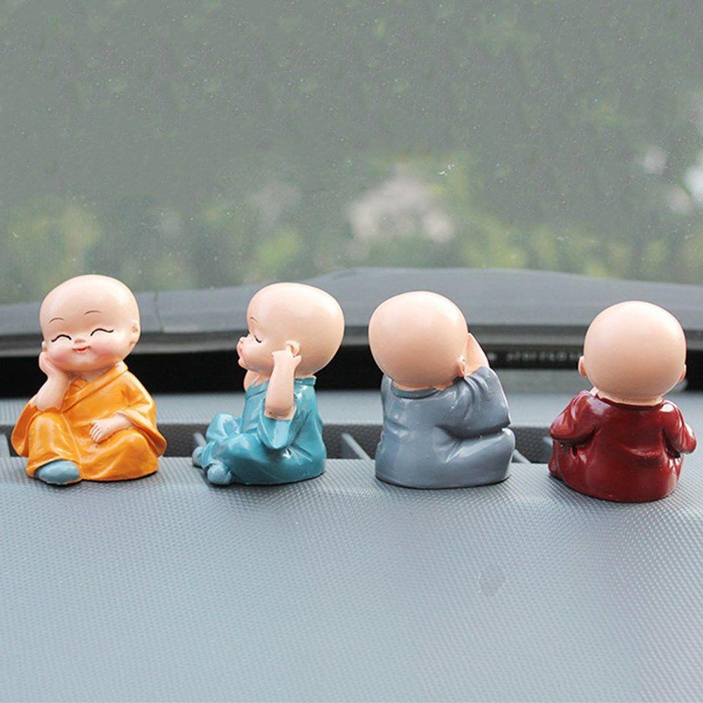 Set 4 Tượng Chú Tiểu Trang Trí Sân Vườn