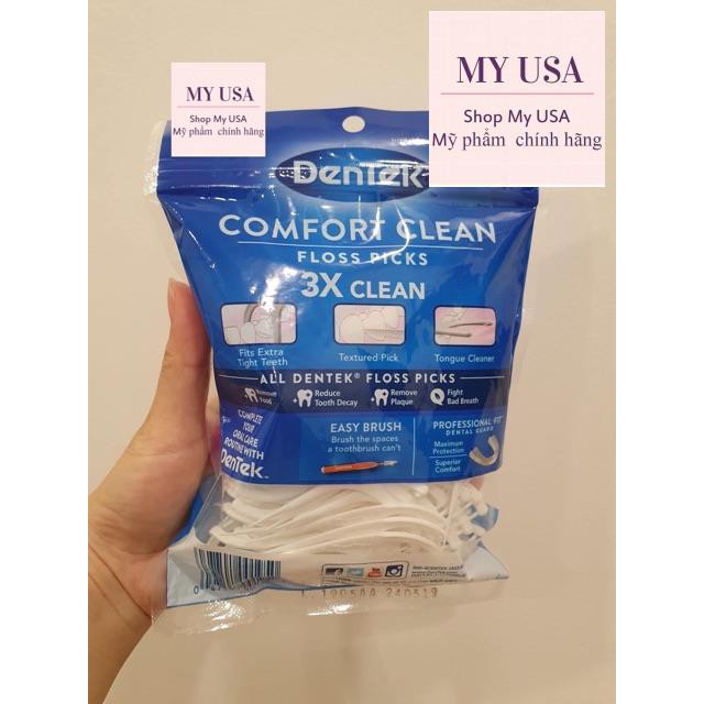 Tăm chỉ nha khoa Dentek ❤ Chỉ nha khoa DenTek Comfort Clean For Sensitive Teeth &amp; Gums/Triple Clean