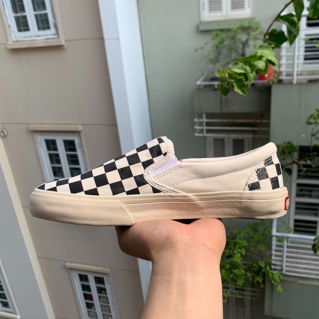 Giầy vans slip on checker lười hàng 1:1 [Fullbox]