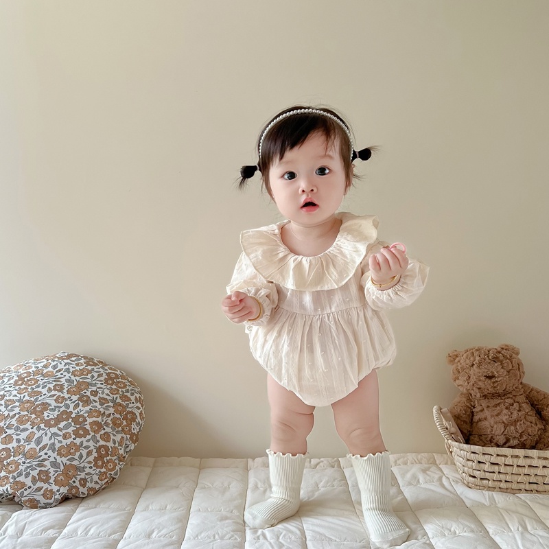 Áo Sơ Mi Cổ Lá Sen In Họa Tiết Hoa Thời Trang Xuân Thu Xinh Xắn Cho Bé Gái