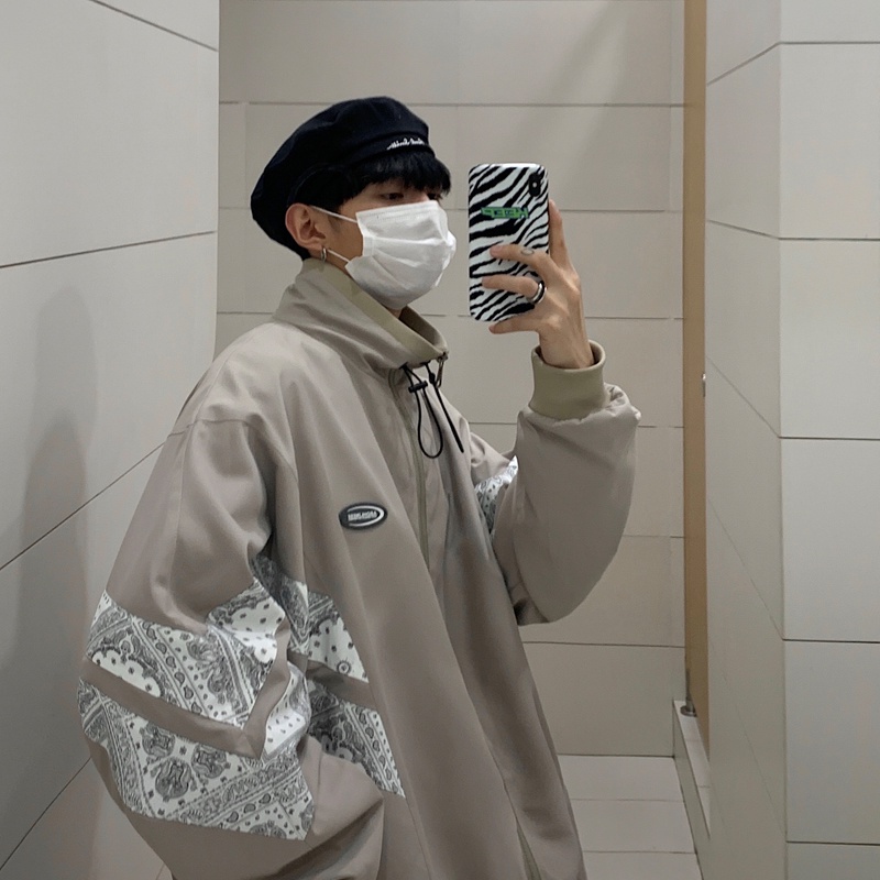 Áo khoác bóng chày dáng rộng thời trang cá tính cho nam