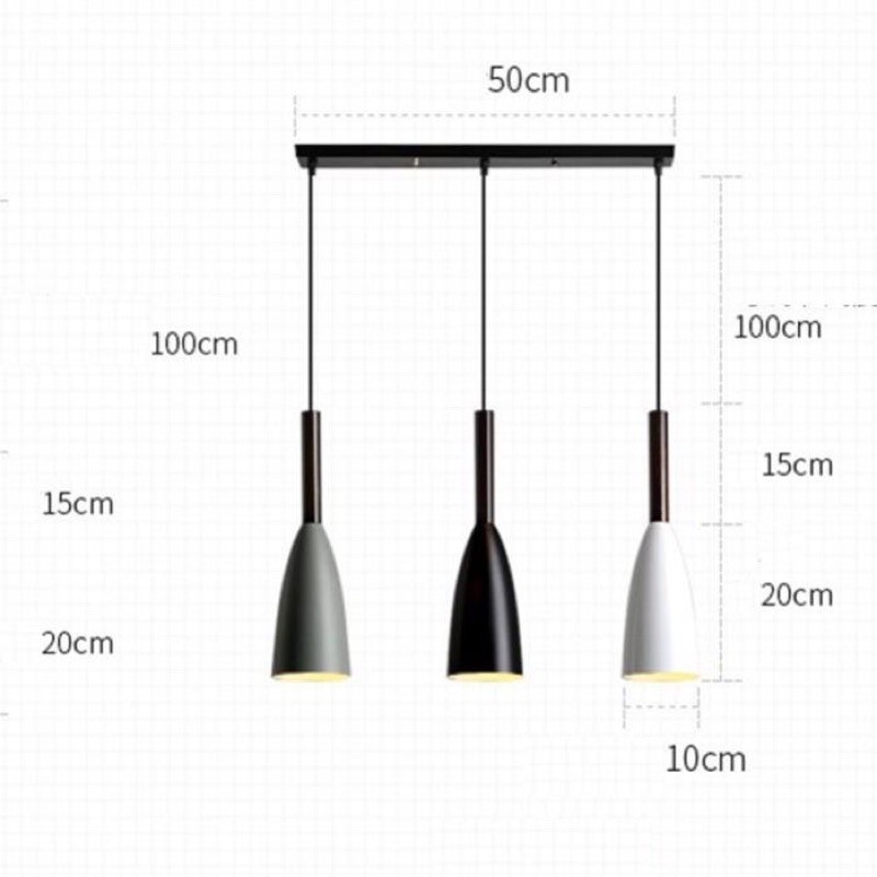 Đèn thả Trắng Đen Xám Trang Trí Nội Thất