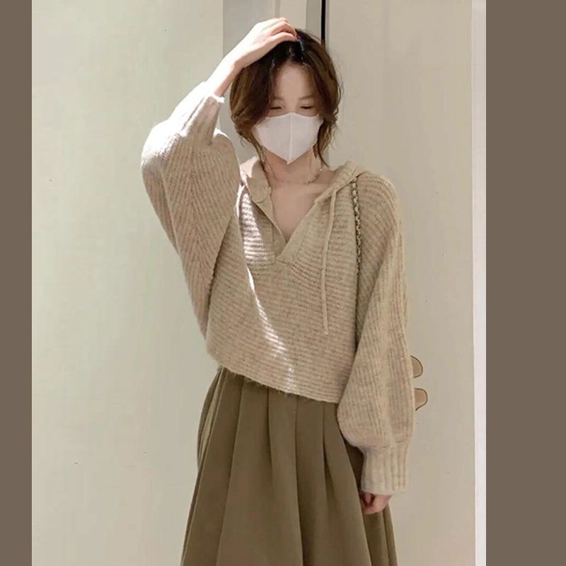 Set Áo Sweater Phối Chân Váy Phong Cách Hồng Kông Thời Trang Thu Đông 2022 Mới