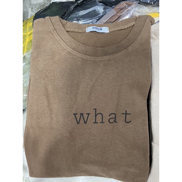 Áo phông chữ what phông 3158 mặt tuyết.