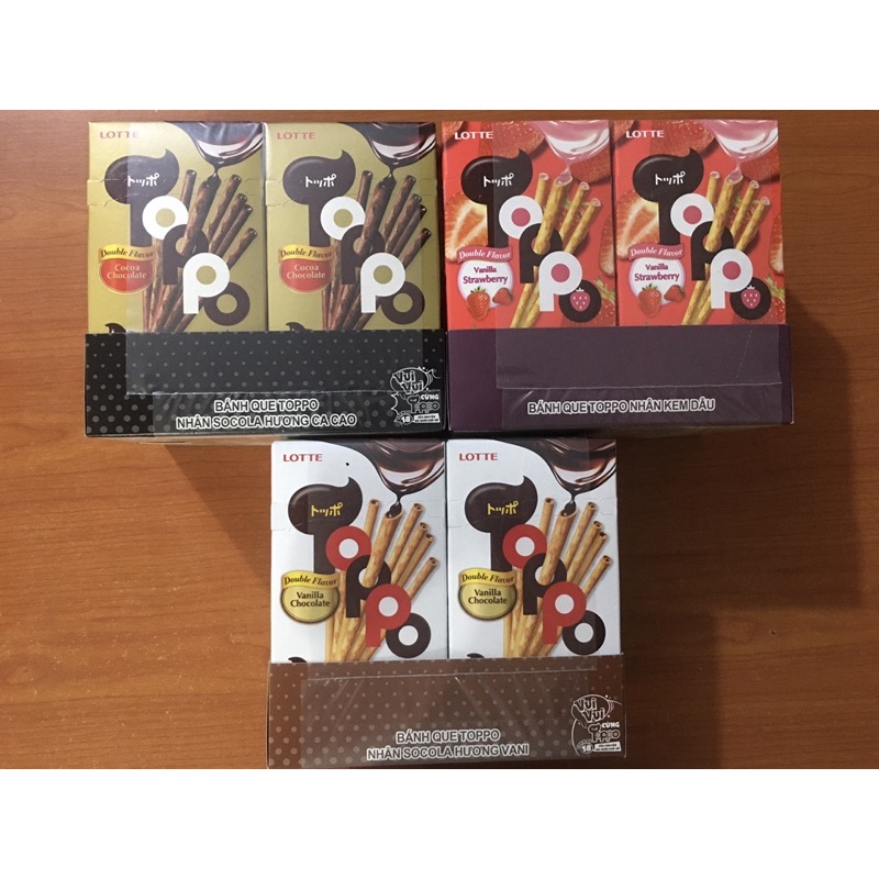BÁNH QUE SOCOLA LOTTE TOPPO CÁC VỊ 40g