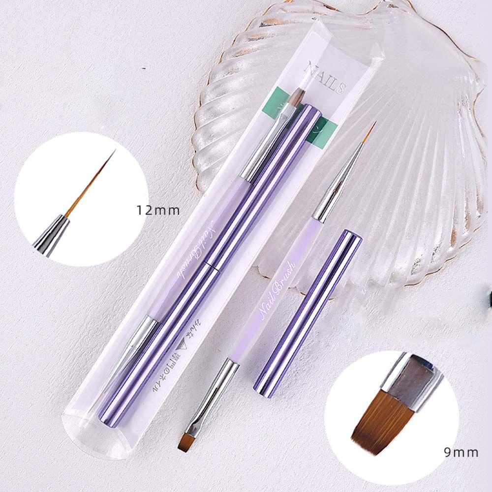 QQMALL Cọ Vẽ Móng Hai Đầu Chuyên Nghiệp Cho Salon