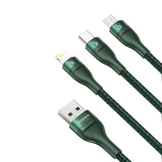 Cáp sạc nhanh 3 đầu Baseus Flash Charging 3in1 Type C/ LN / Micro, 5A/66W, dài 1.2M (3 màu tuỳ chọn) Nhất Tín Computer