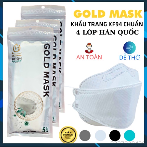 Khẩu Trang 4D KF94 Hàn Quốc Chống Bụi Mịn Và Kháng Khuẩn