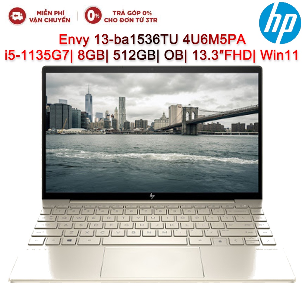 [Mã ELHP15 giảm 10% đơn 15TR] Laptop HP Envy 13-ba1536TU 4U6M5PA i5-1135G7| 8GB| 512GB| OB| 13.3″FHD| Win11 (Gold)