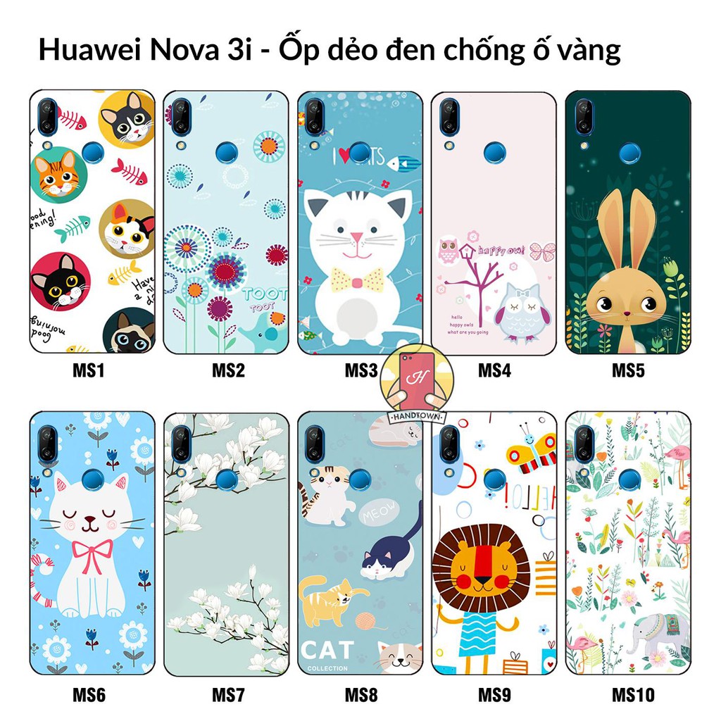 Ốp lưng Huawei Nova 3i dẻo đen in hình Phần C