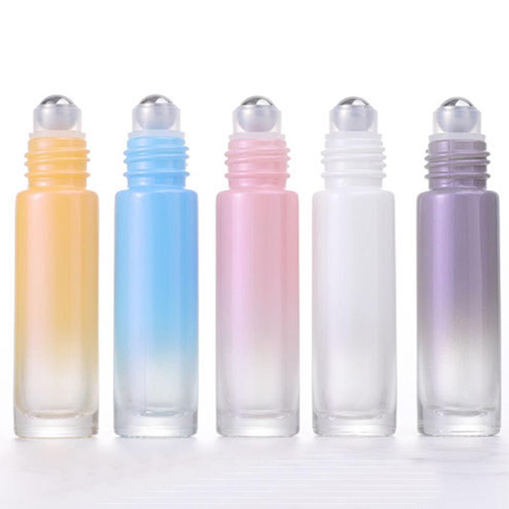 [Hàng mới về] Lọ thủy tinh đầu bi lăn chiết nước hoa kem mát xa màu sắc gradient chống rò rỉ 10ml