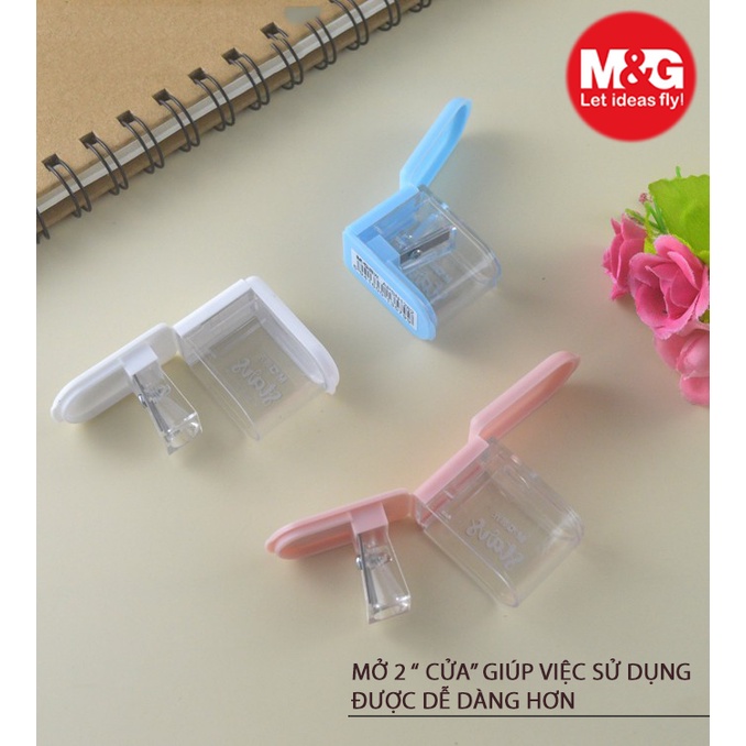 Cây chuốt gọt bút chì thông minh APSN1282 cực kỳ sắc bén và bền bỉ, cơ cấu mở nắp tiện dụng