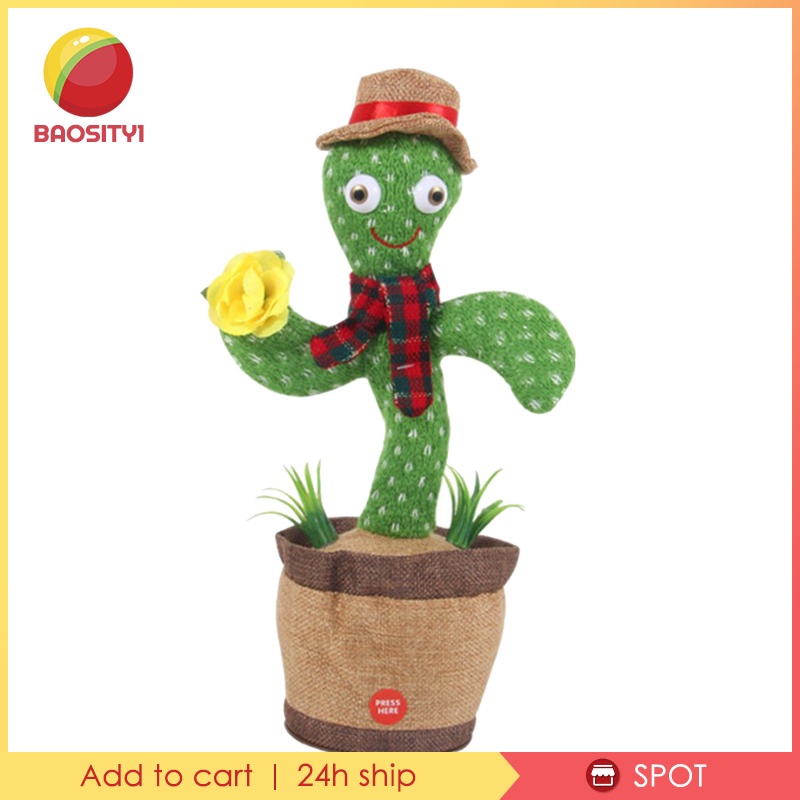 [BAOSITY1]Electronic Dancing Cactus Toy Swing Kid Bedroom Car Desktop Home Ornament