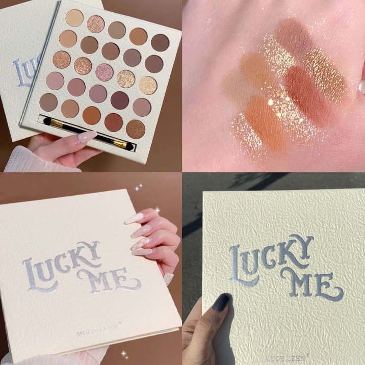 Bảng phấn mắt Mugeleen Lucky 25 Ô siêu xinh xắn trẻ trung hot trend dành cho người mới Mifa beauty