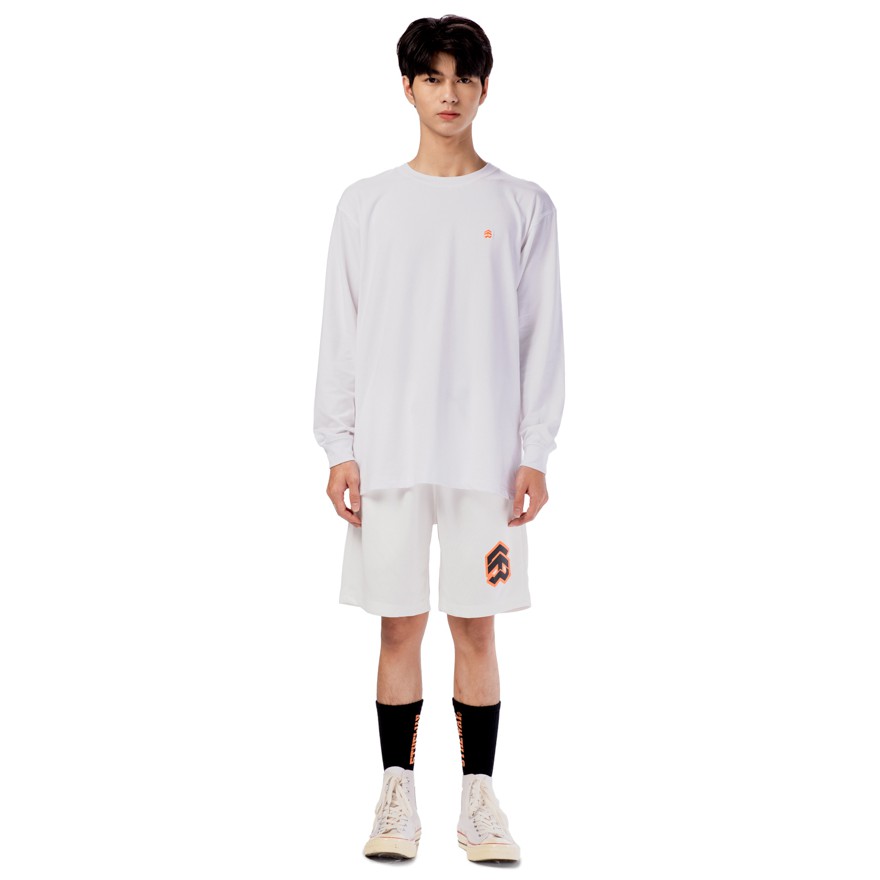 5THEWAY® /stroke/ BIG LOGO MESH SHORT™ in WHITE aka Quần Short Trắng